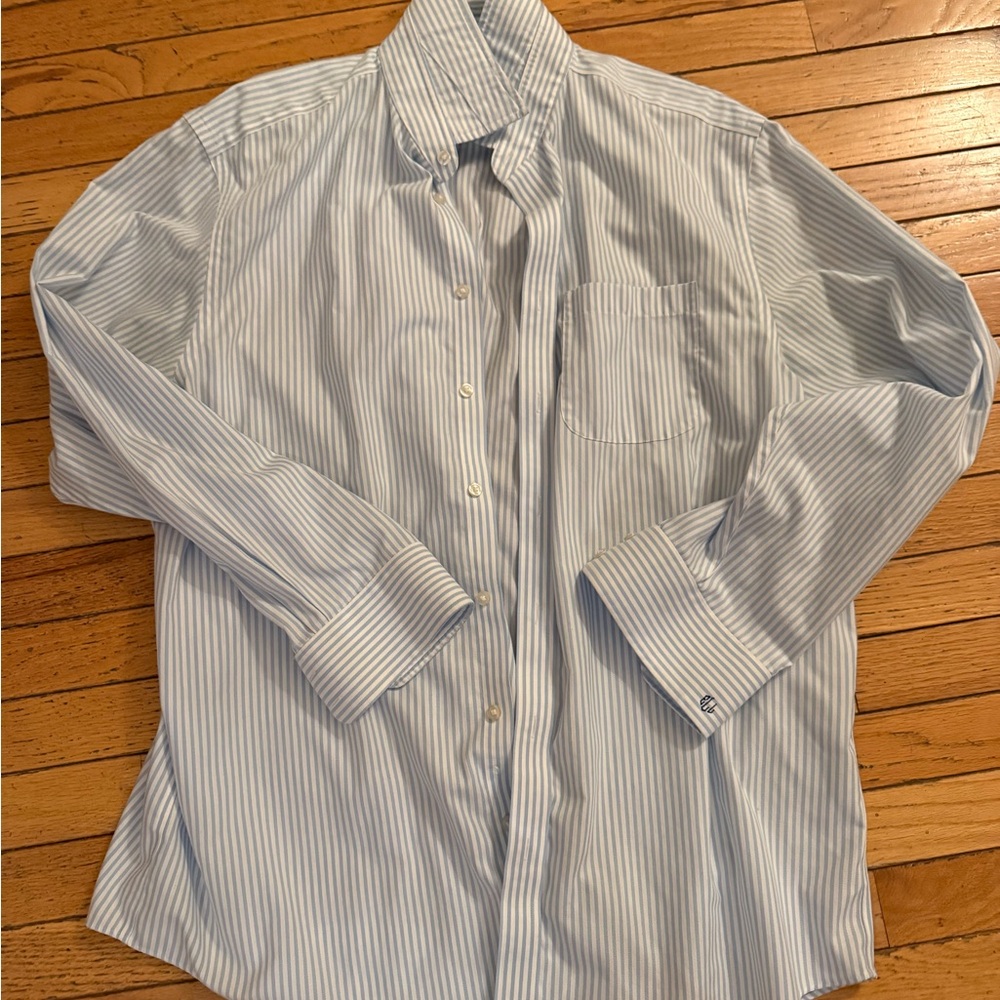 Charles Tyrwhitt Light Blue Striped Dress Shirt